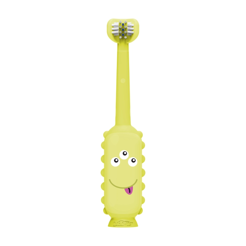 Cepillo De Dientes para Bebés Y Niños 1-4 Años Monster Verde Claro Dr. Brown's