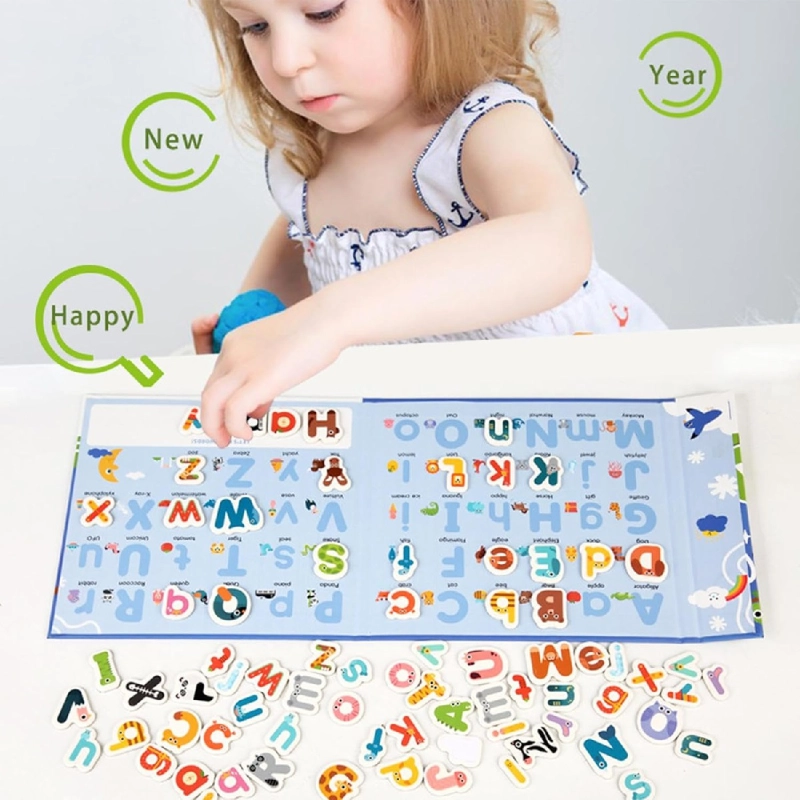 Libro Sensorial Juego Magnetico Montessori Abecedario Animal